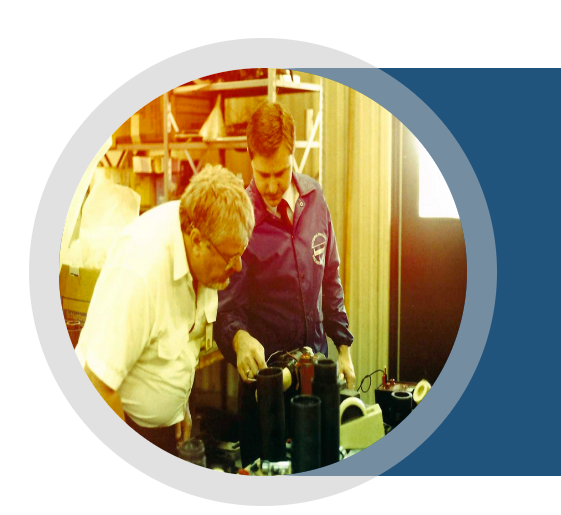 Founder John Aitken working with energetic components